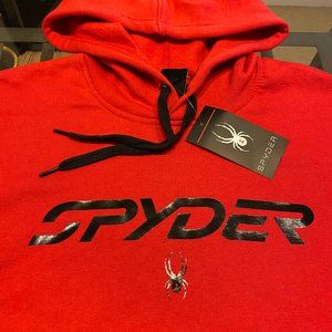 $79 SPYDER MEN L RED PULLOVER HOODIE NWT